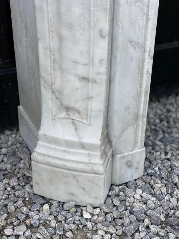 Louis XV Style Fireplace In Carrara Marble