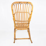 Rattan rocking chair Denmark, 1970s, Scandinavian style
