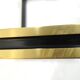 Set of Nesting Coffee Tables in Gold Metal & Beveled Glass by Pierre Vandel