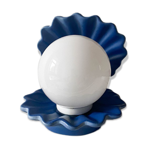 Lampe coquillage bleue