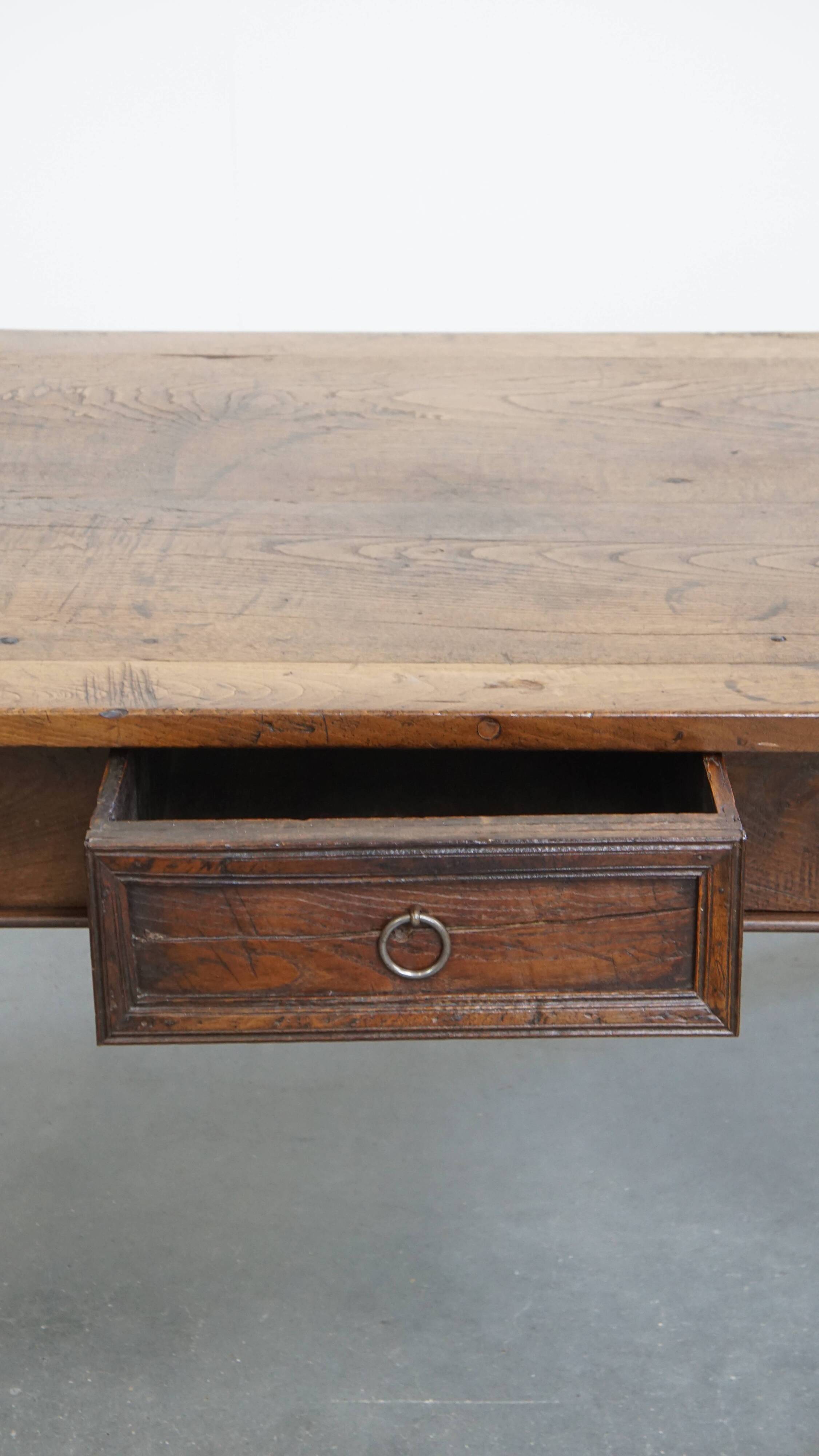Antique Southern European Chestnut Coffee Table from the 18th Century