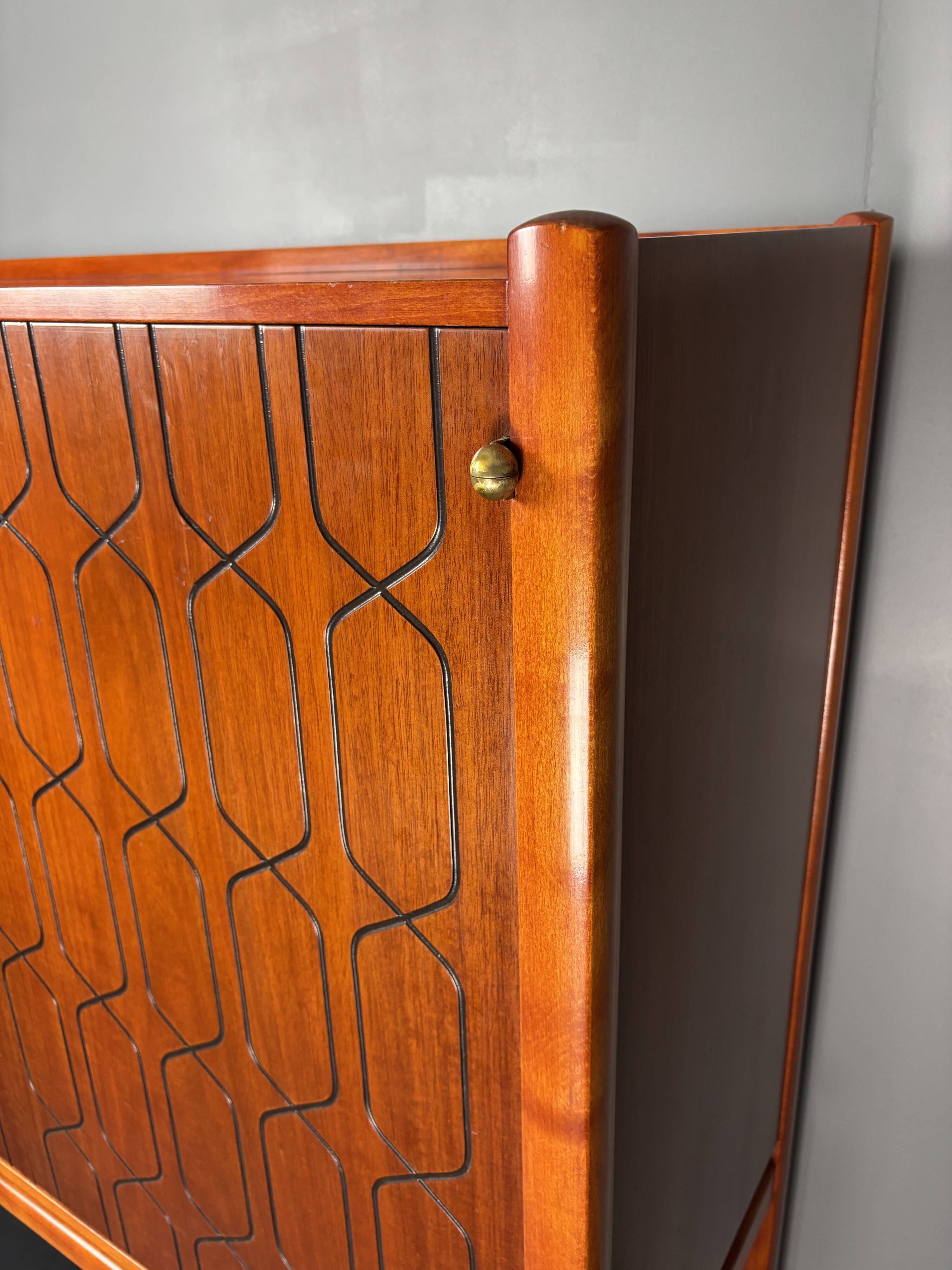 Midcentury Swedish Scandinavian sideboard cabinet by David Rosen model Napo