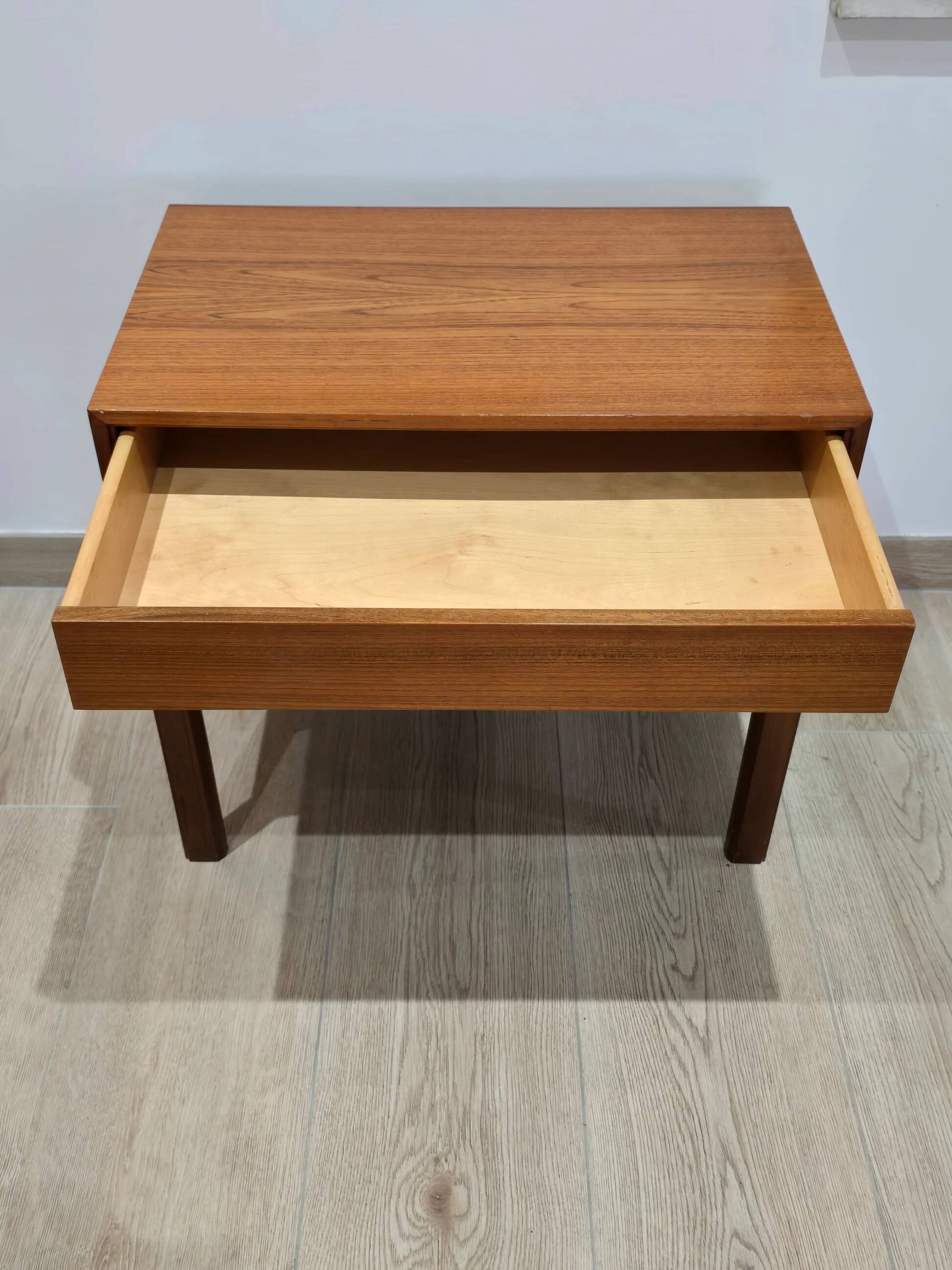 Scandinavian teak bedside table – made in Denmark – 1960s