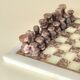 Onyx and marble chess set