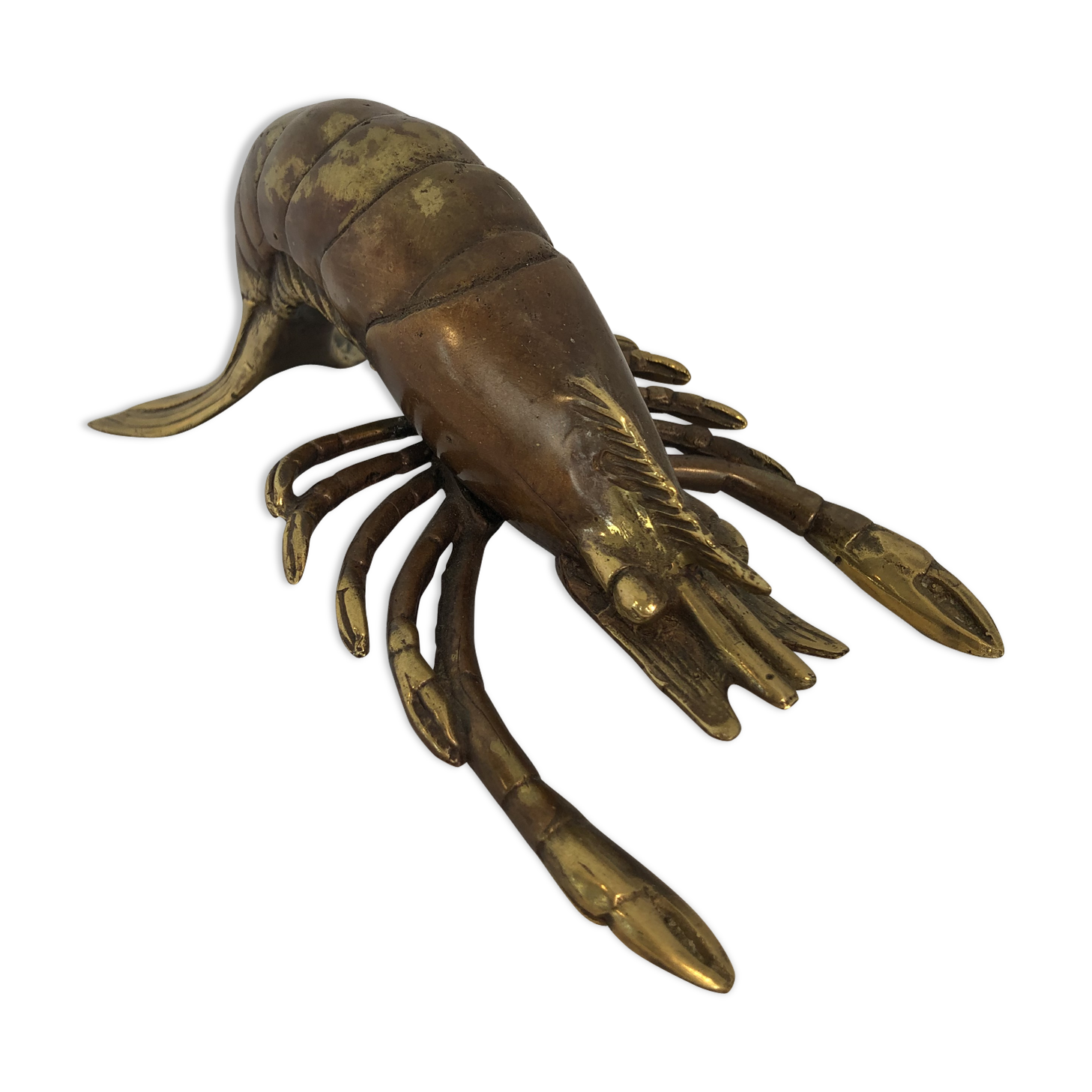 Lobster patinated brass