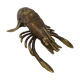 Lobster patinated brass