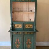 Antique polychrome Alsatian kitchen cupboard
