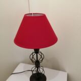 Art deco wrought iron floor lamp