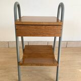 Pair of vintage boarding school bedside tables