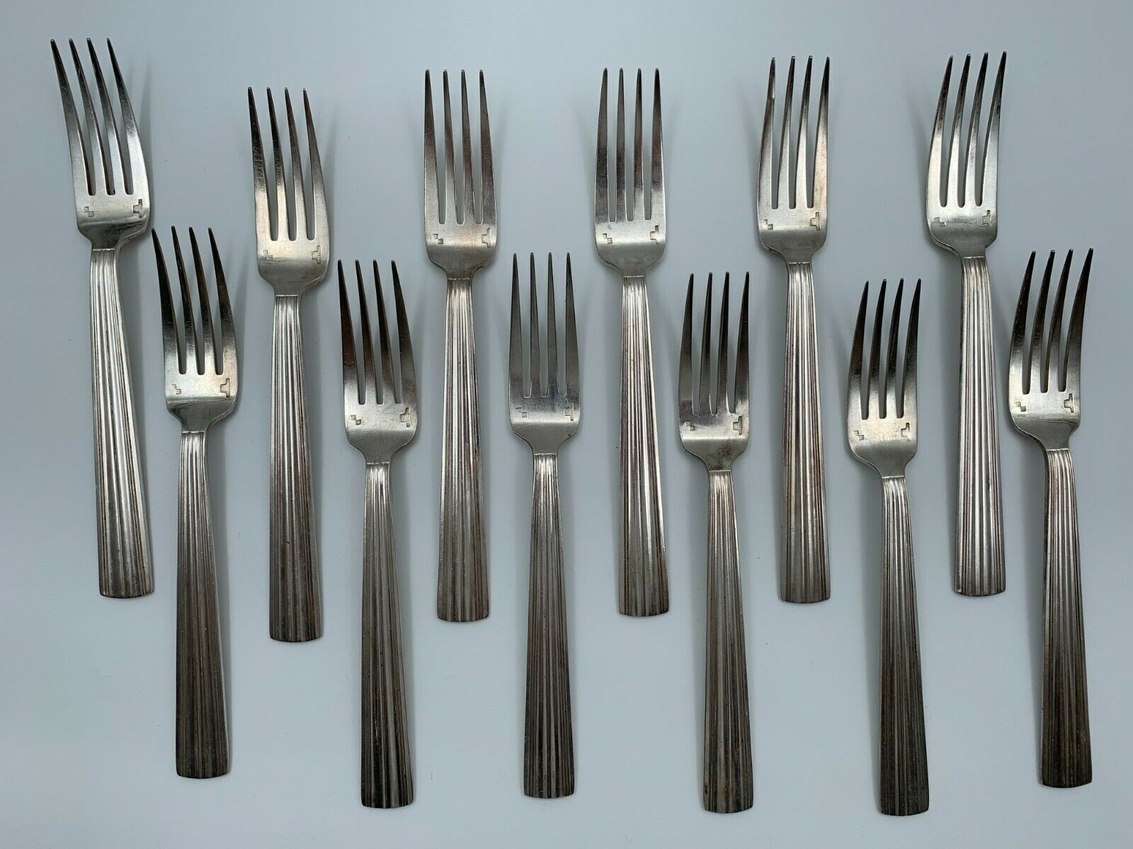 Silverware art deco 1930 forks and spoons metal argente alfenide