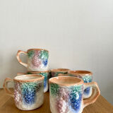 6 cups in vintage slip