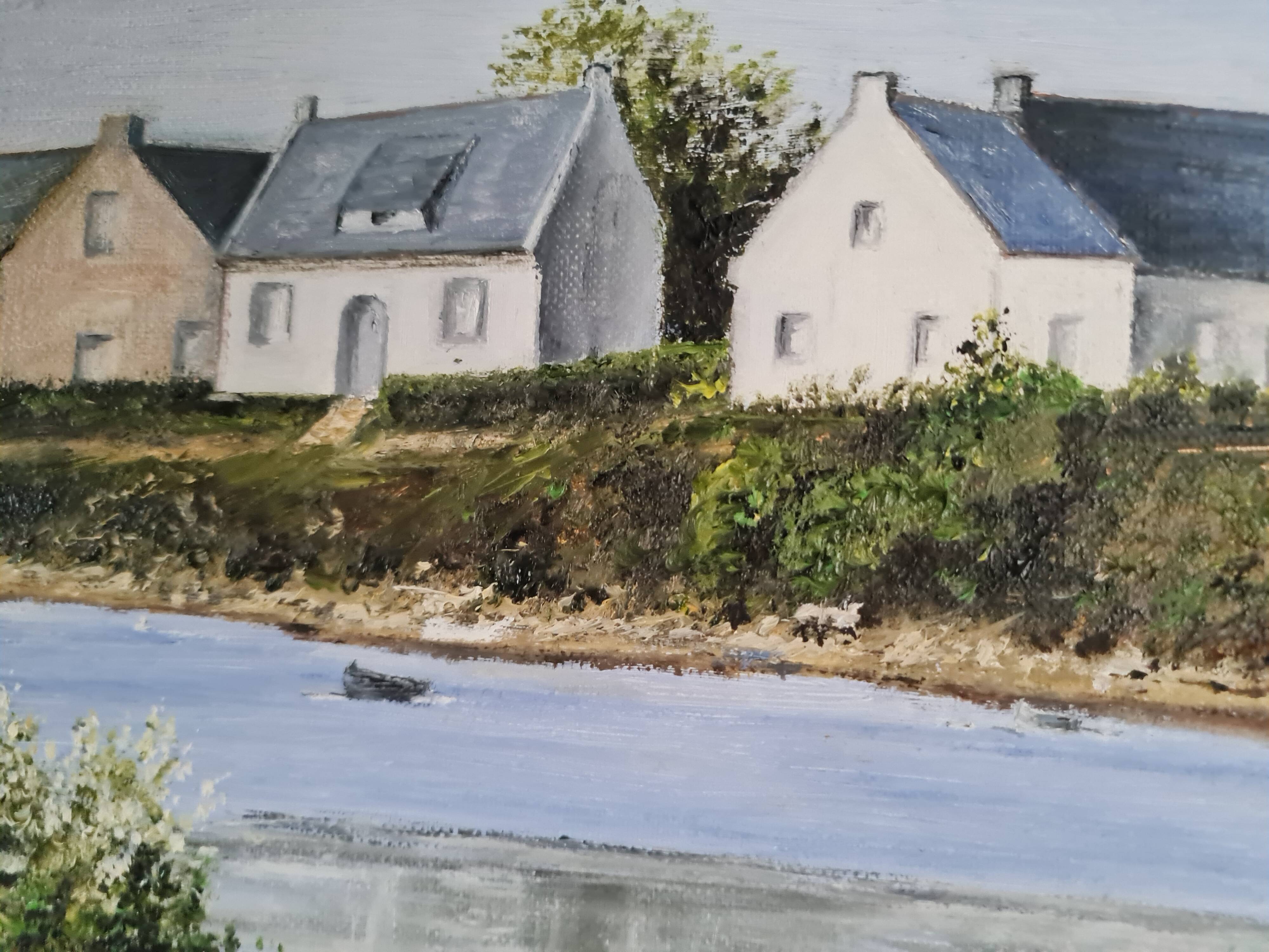 Breton seaside oil painting on canvas