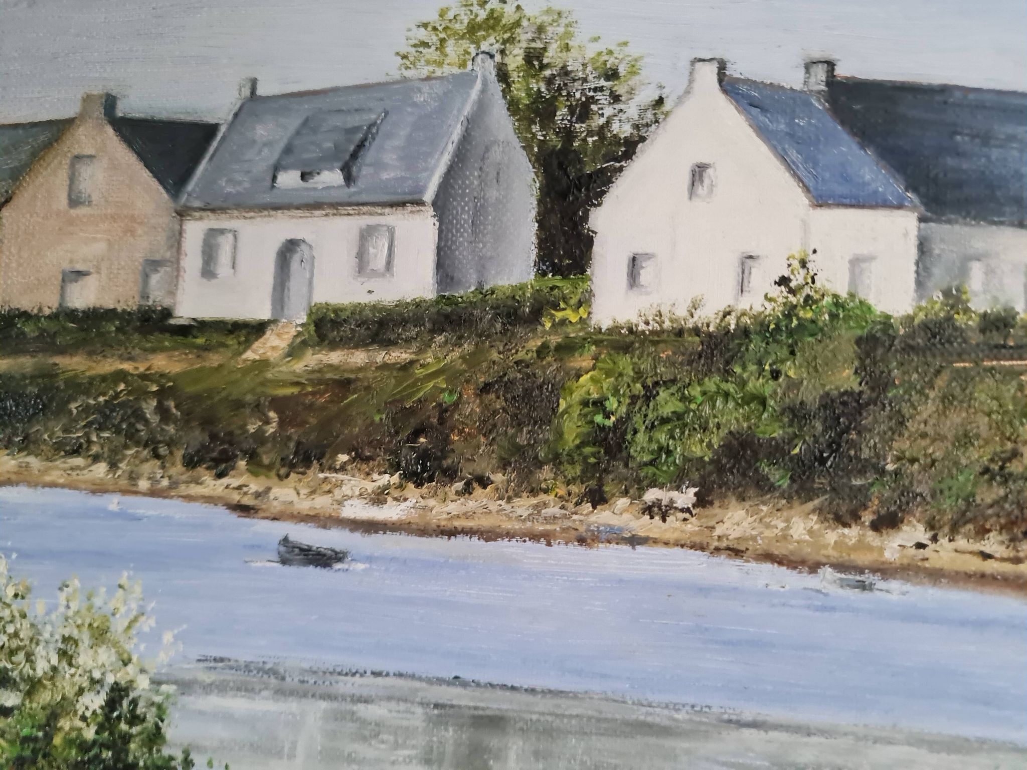 Peinture à l huile bord de mer Breton fait sur toile