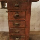 Established console wood drawers workshop