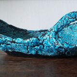 Coupe en faïence turquoise