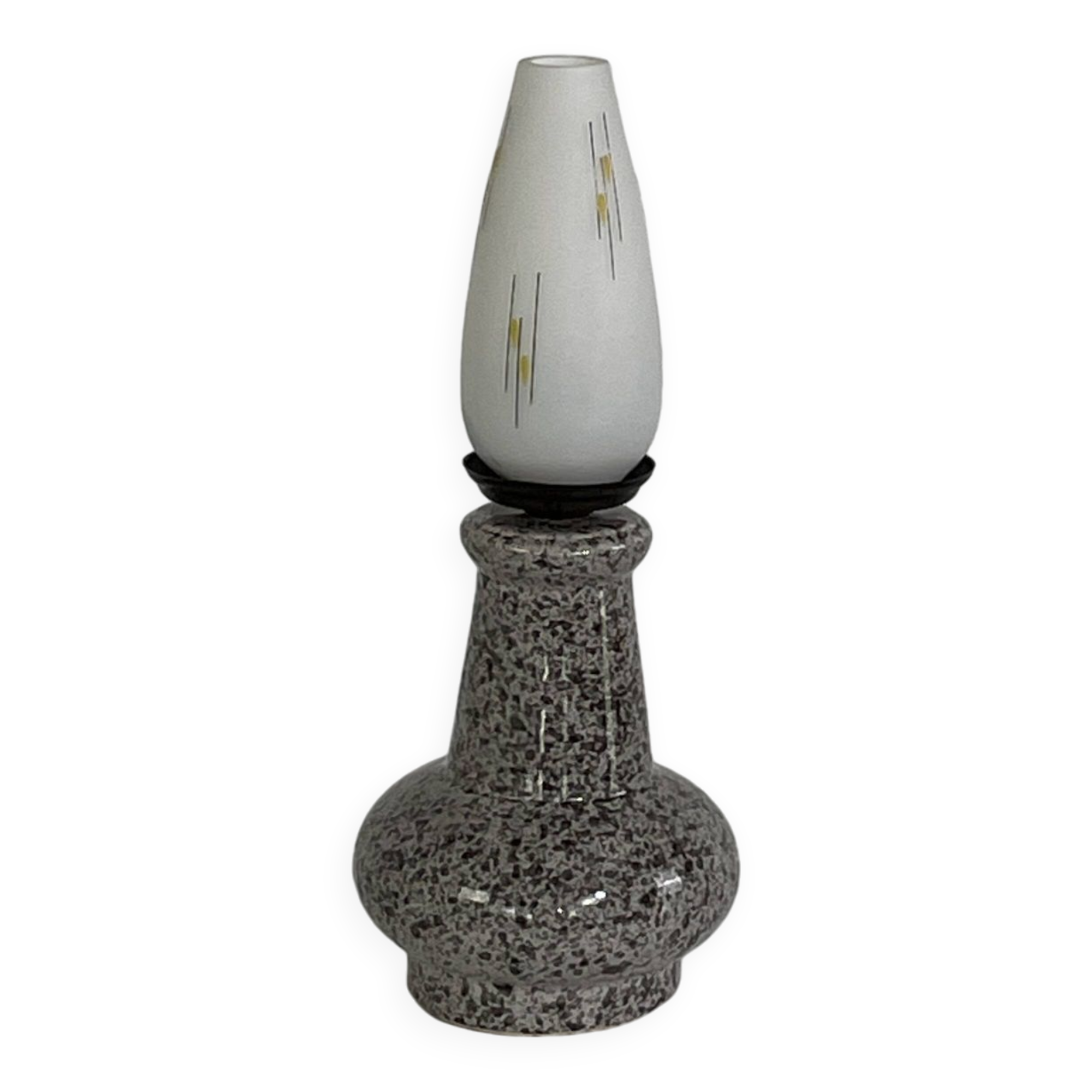 Vintage ceramic and opaline lamp