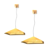 Italian Acrylic Light Pendants from IGuzzini, Set of 2