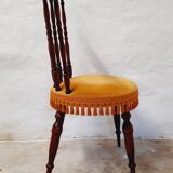 Pair of saffron velvet chairs