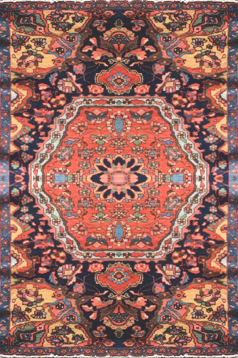 Persian oriental carpet, ancient Iranian Malayer: 0.90 x 1.40 metres