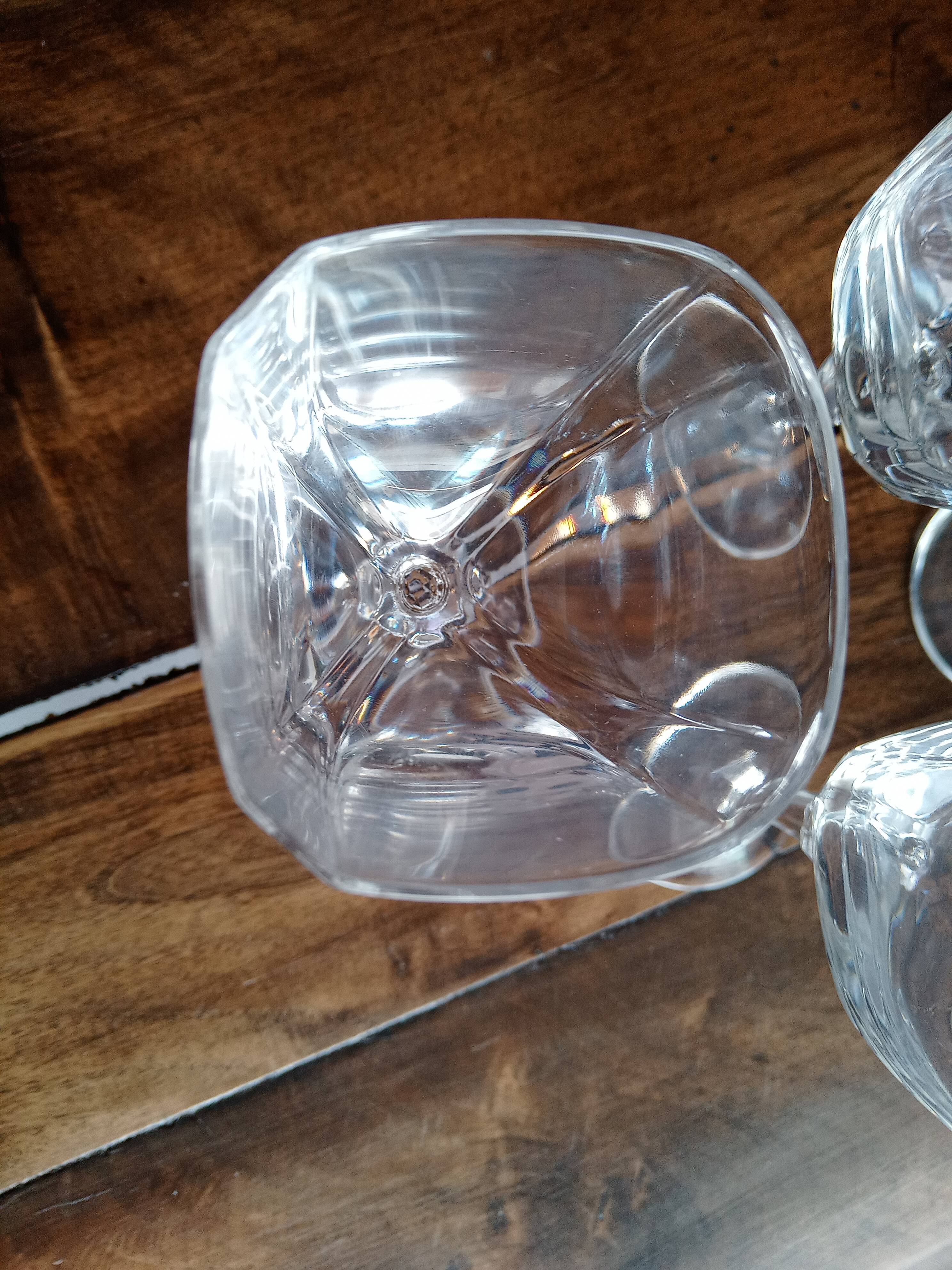 Set of 6 Art Deco style crystal liqueur glasses