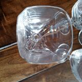 Set of 6 Art Deco style crystal liqueur glasses