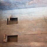 Old Vintage Indian Box on Wooden Wheels Early 20th S