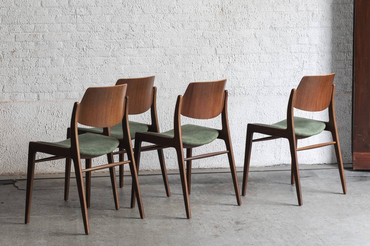 Set of 4 dining chairs by Hartmut Lohmeyer for Wilkhahn, Germany, 1950s