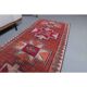 Vintage Turkish Oushak Handmade Wool Cotton Red Runner 87x336