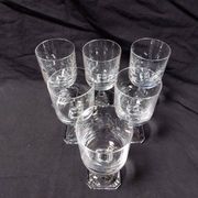 Set of 6 crystal water glasses from Villeroy and Boch, model Mercury - Height 14.
