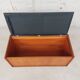 Vtg Mid Century Teak Blanket Ottoman Storage Chest Trunk Window Box Seat Bench