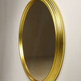 Miroir rond métal doré 31 cm