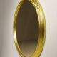 Round gold metal mirror 31 cm