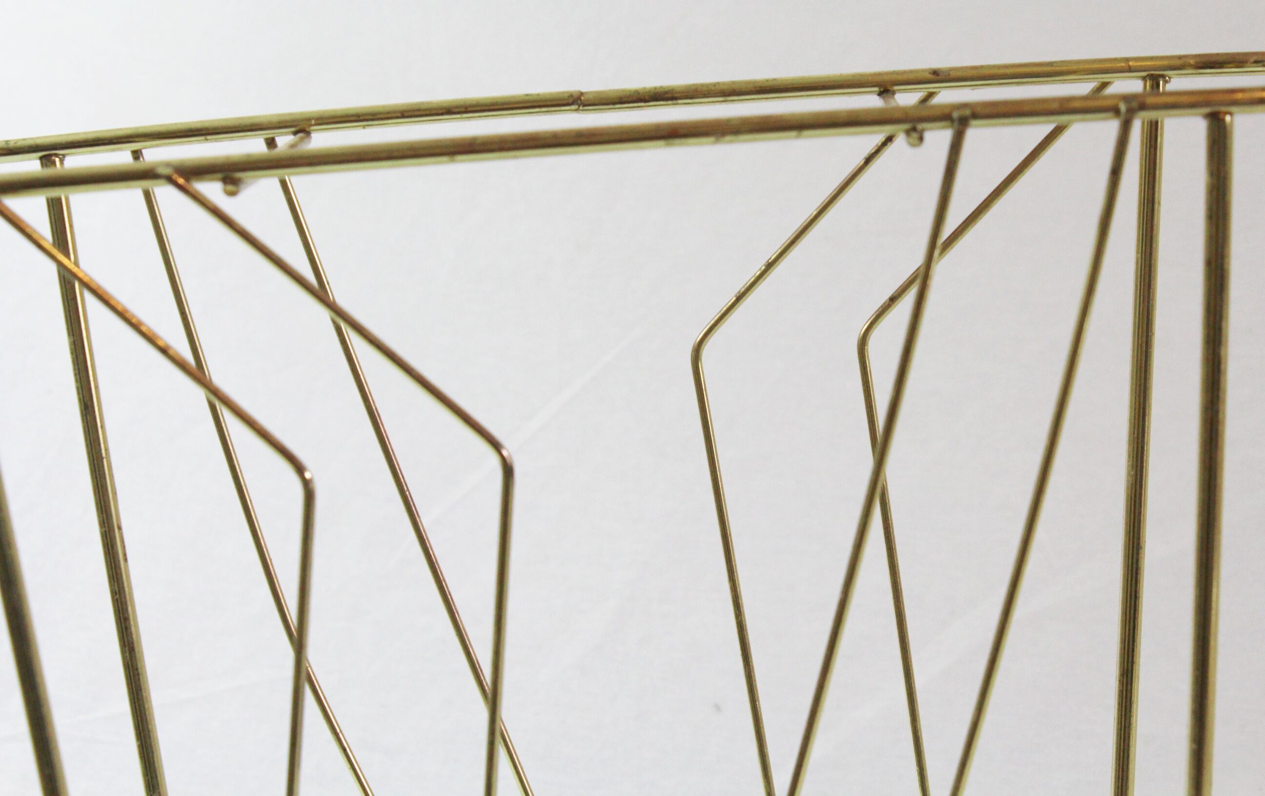 Vintage gold magazine holder 1970