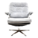 Vintage armchair with gray suede upholstery made in the 1970s