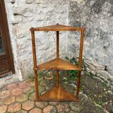 Étagère d’angle en bois massif
