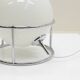 White and chrome globe table lamp, 1970s Italy.