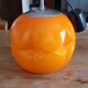 Vintage Putzler pendant lamp in Orange and White Opaline