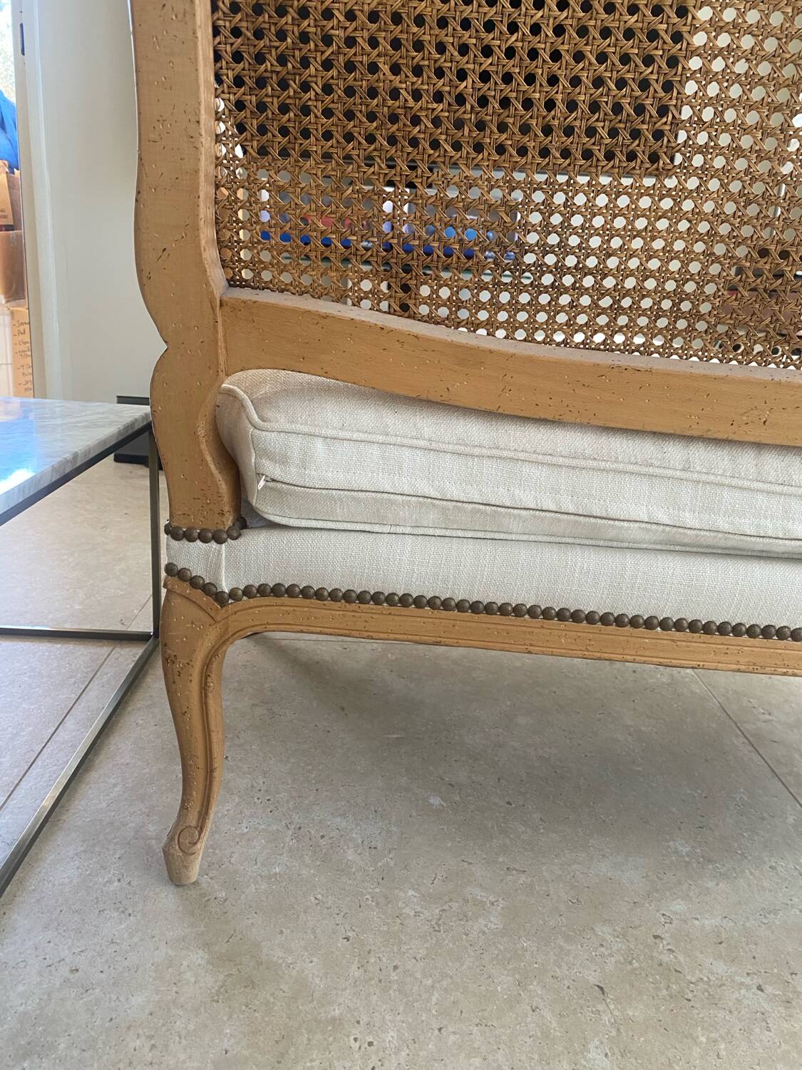 French vintage bank chair