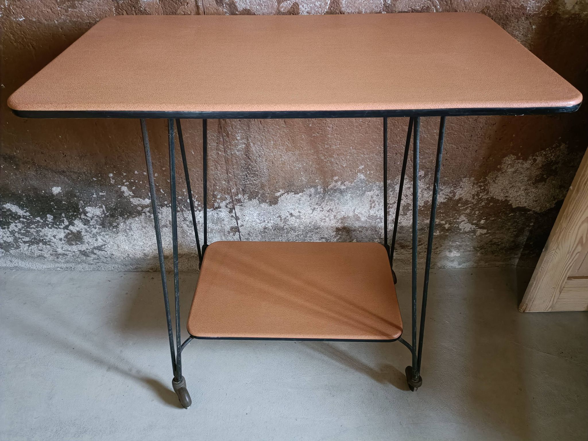 Side table, wheeled serving trolley