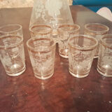 Carafe & 8 glasses