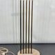 Goffredo Reggiani attributed. Floor lamp in brass and travertine. Italy 196