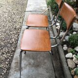 Vintage chrome and leatherette chairs