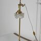 Tulip lamp in glass and bronze, adjustable, art deco 1920