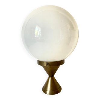 Plafonnier boule en opaline