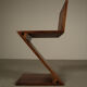 Ensemble de quatre chaises Zig-Zag après Gerrit Rietveld