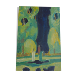 Unsigned landscape canvas