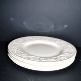 Wedgwood set of 5 Patrician garland England moulded earthenware plates 26.5 cm