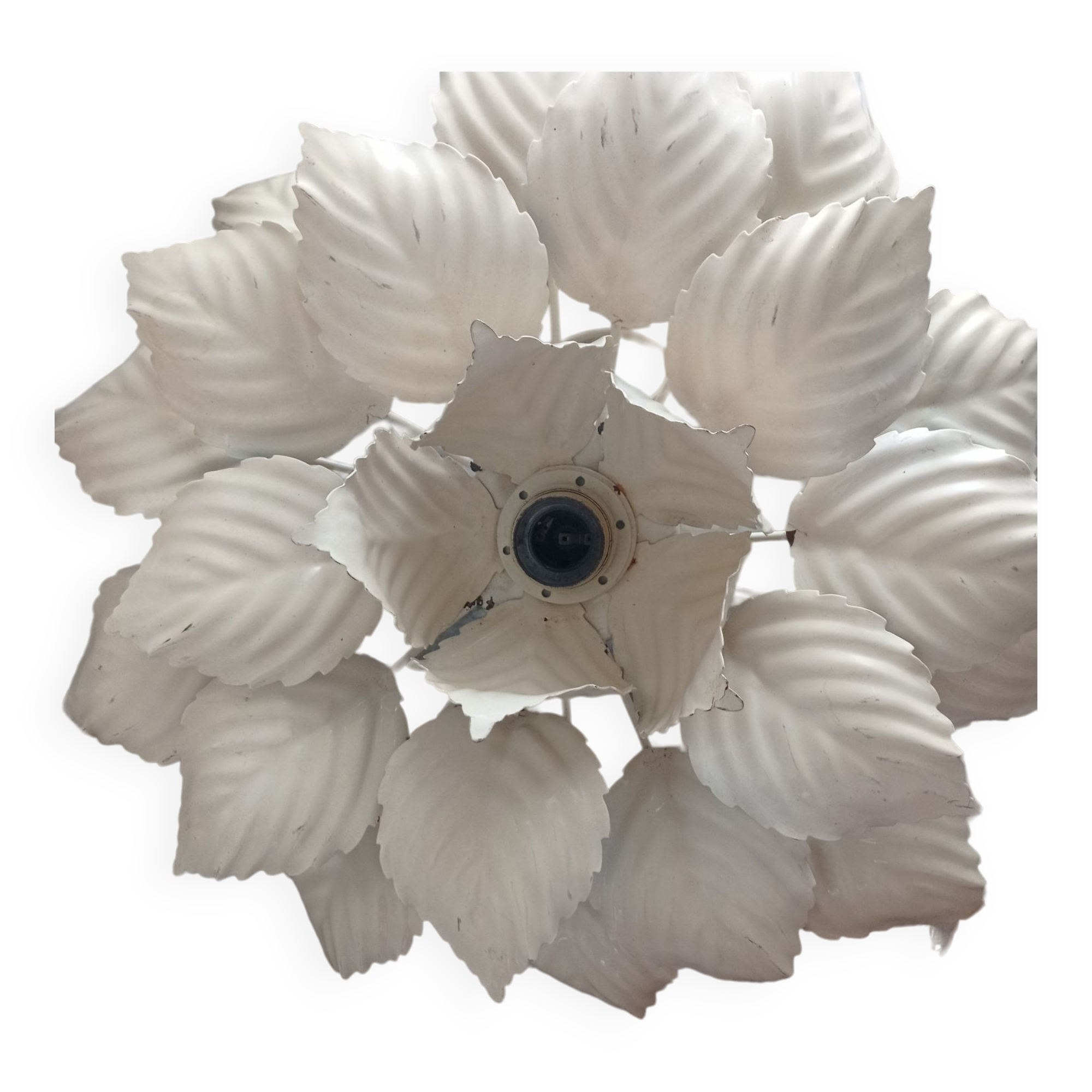 Vintage metal flower wall lamp