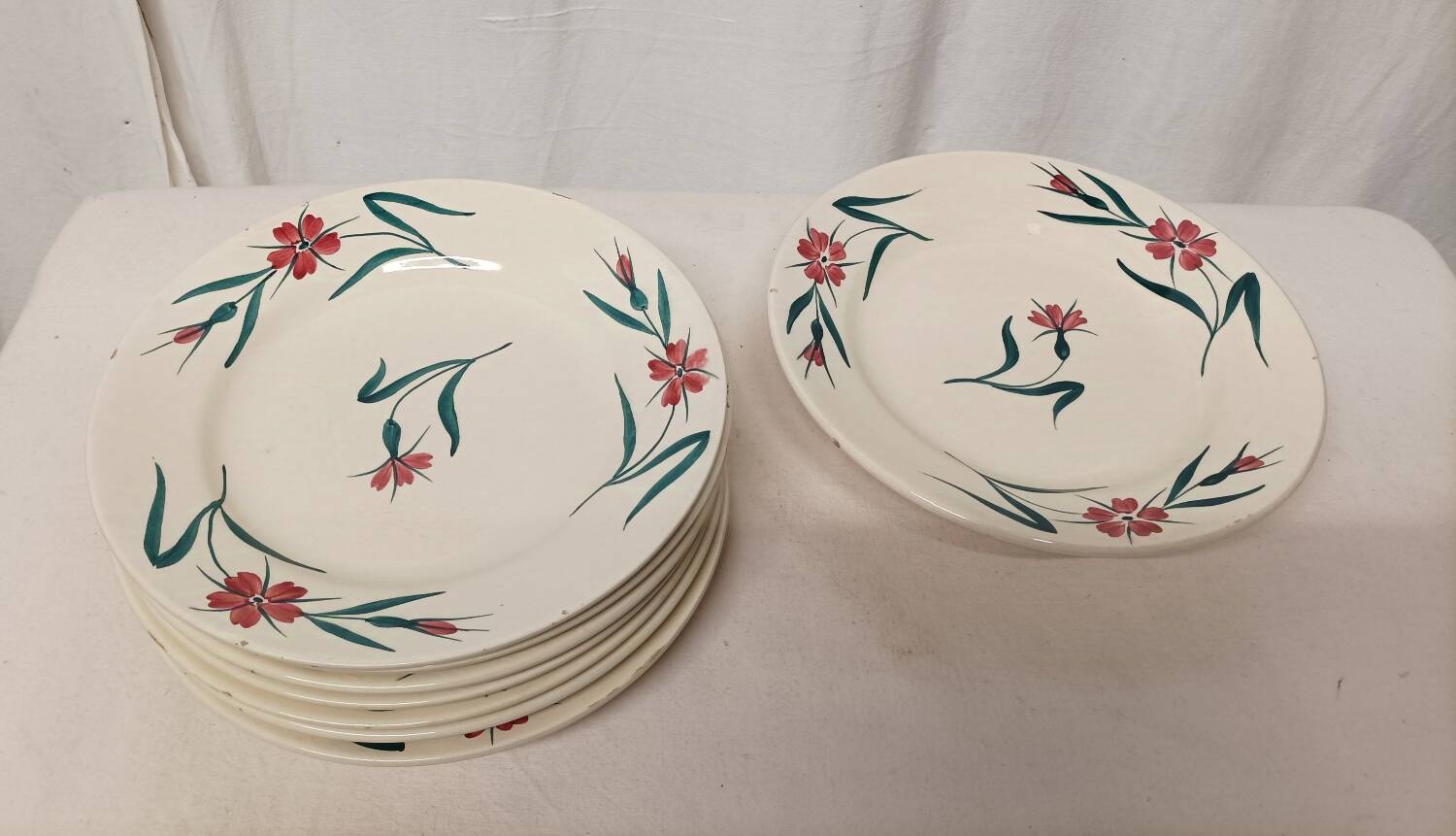 Service assiettes creuses et compotier" Terre de Fer"