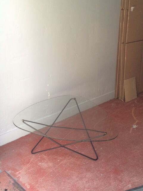 Glass coffee table model "Jasmin", Editions Airborne. 50 years